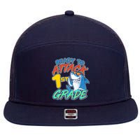 Ready To Attack 1st Grade Shark 7 Panel Mesh Trucker Snapback Hat