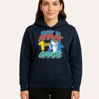 Ready To Attack 1st Grade Shark Hoodie