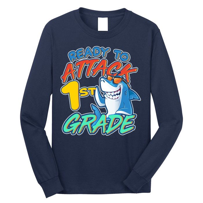 Ready To Attack 1st Grade Shark Long Sleeve Shirt