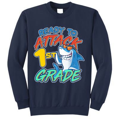 Ready To Attack 1st Grade Shark Sweatshirt