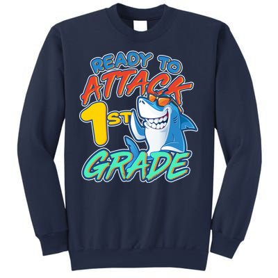 Ready To Attack 1st Grade Shark Sweatshirt