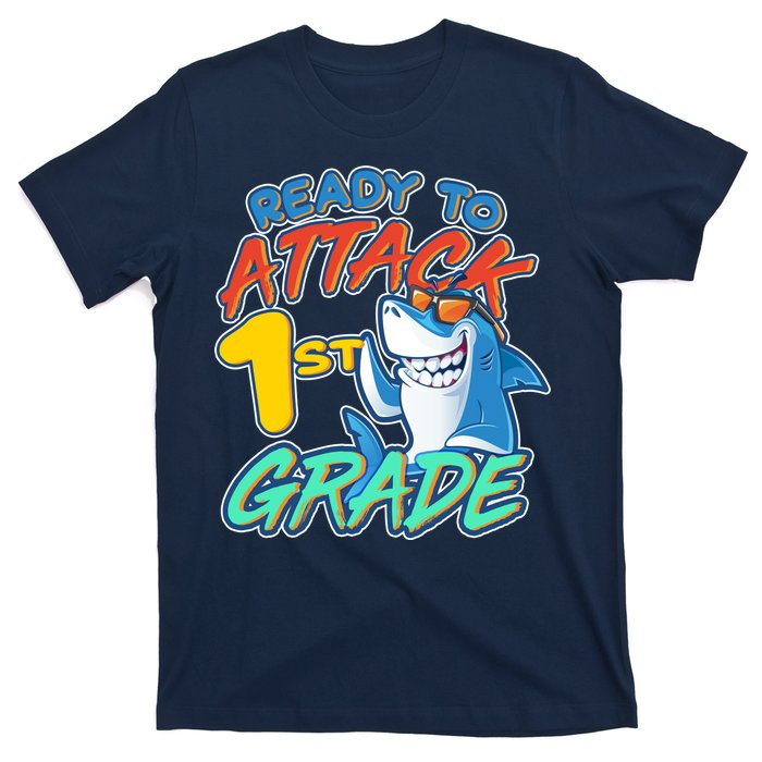 Ready To Attack 1st Grade Shark T-Shirt