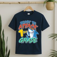 Ready To Attack 1st Grade Shark T-Shirt