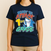 Ready To Attack 1st Grade Shark T-Shirt