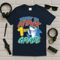 Ready To Attack 1st Grade Shark T-Shirt