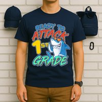 Ready To Attack 1st Grade Shark T-Shirt