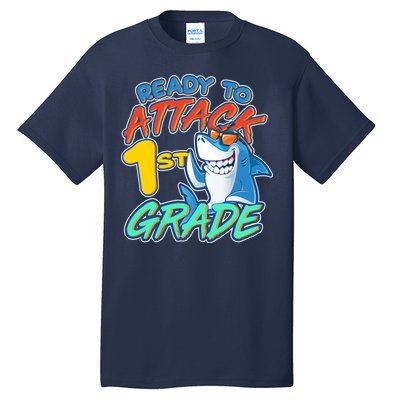 Ready To Attack 1st Grade Shark Tall T-Shirt