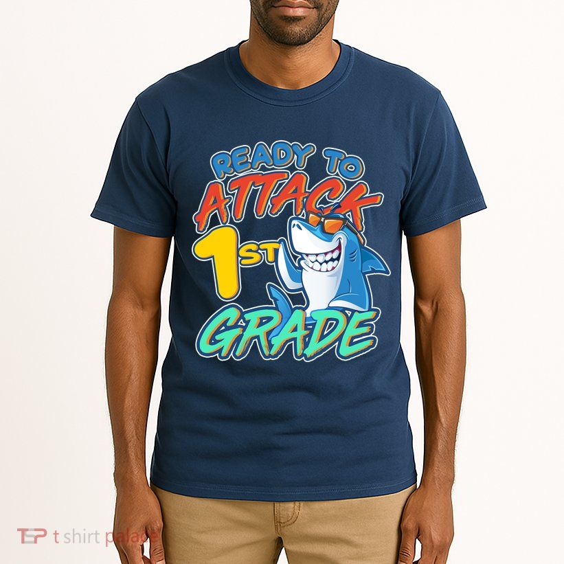 Ready To Attack 1st Grade Shark Tall T-Shirt