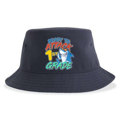 Ready To Attack 1st Grade Shark Sustainable Bucket Hat
