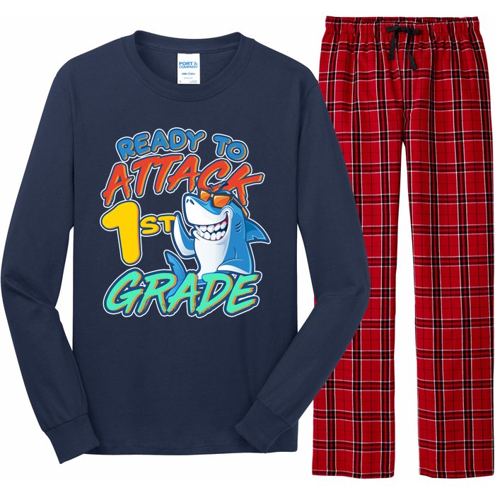 Ready To Attack 1st Grade Shark Long Sleeve Pajama Set