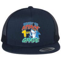Ready To Attack 1st Grade Shark Flat Bill Trucker Hat