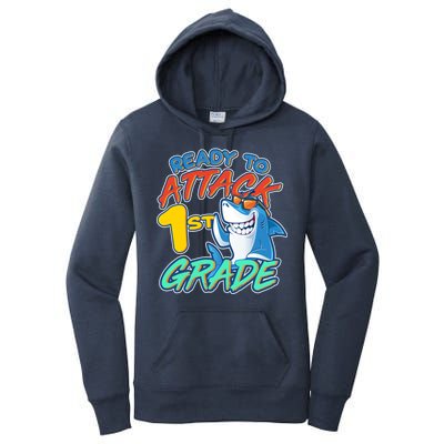 Ready To Attack 1st Grade Shark Women's Pullover Hoodie