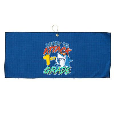 Ready To Attack 1st Grade Shark Large Microfiber Waffle Golf Towel