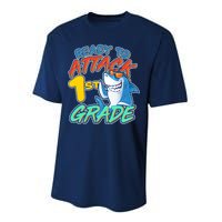 Ready To Attack 1st Grade Shark Performance Sprint T-Shirt