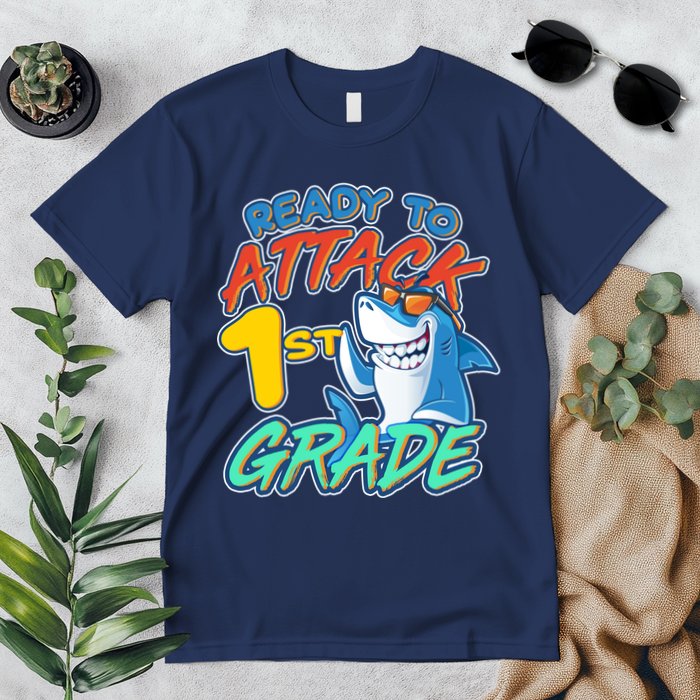 Ready To Attack 1st Grade Shark Premium T-Shirt