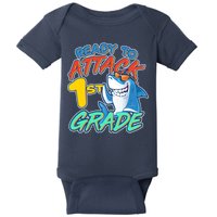 Ready To Attack 1st Grade Shark Baby Bodysuit