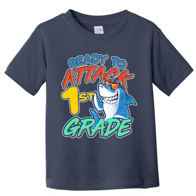 Ready To Attack 1st Grade Shark Toddler T-Shirt
