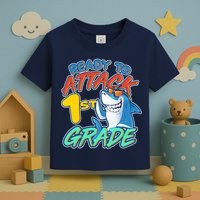 Ready To Attack 1st Grade Shark Toddler T-Shirt