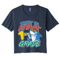 Ready To Attack 1st Grade Shark Crop Top