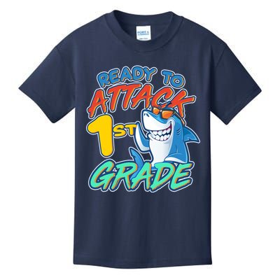 Ready To Attack 1st Grade Shark Kids T-Shirt
