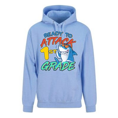 Ready To Attack 1st Grade Shark Unisex Surf Hoodie