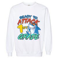 Ready To Attack 1st Grade Shark Garment-Dyed Sweatshirt