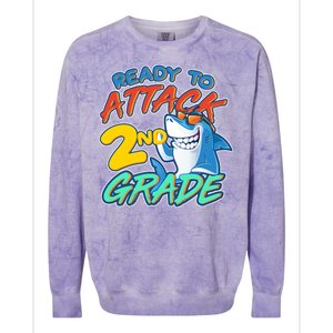 Ready to Attack 2nd Grade Shark Colorblast Crewneck Sweatshirt