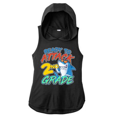 Ready to Attack 2nd Grade Shark Ladies PosiCharge Tri-Blend Wicking Draft Hoodie Tank