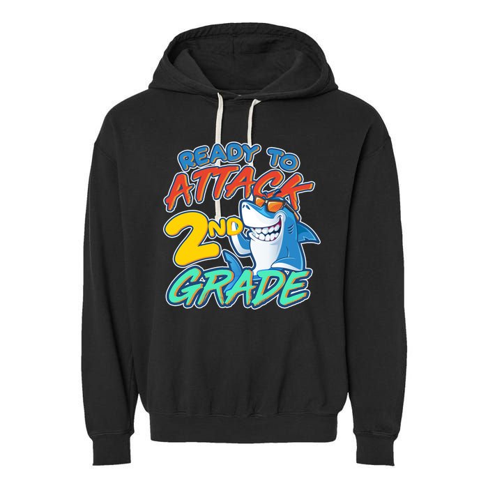 Ready to Attack 2nd Grade Shark Garment-Dyed Fleece Hoodie