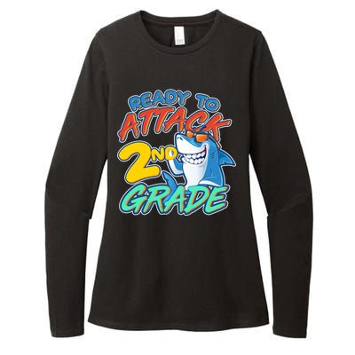 Ready to Attack 2nd Grade Shark Womens CVC Long Sleeve Shirt