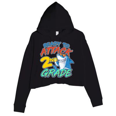 Ready to Attack 2nd Grade Shark Crop Fleece Hoodie