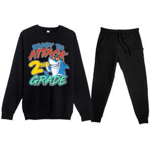 Ready to Attack 2nd Grade Shark Premium Crewneck Sweatsuit Set