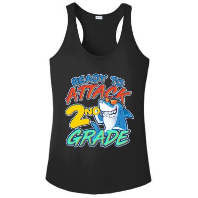 Ready to Attack 2nd Grade Shark Ladies PosiCharge Competitor Racerback Tank