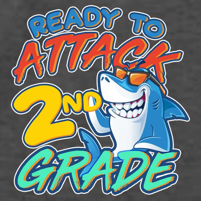 Ready to Attack 2nd Grade Shark Vector Backpack