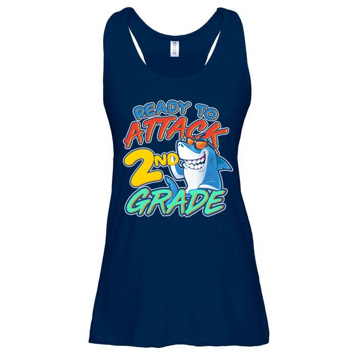 Ready to Attack 2nd Grade Shark Ladies Essential Flowy Tank
