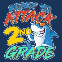 Ready to Attack 2nd Grade Shark Ladies Essential Flowy Tank