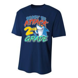 Ready to Attack 2nd Grade Shark Performance Sprint T-Shirt