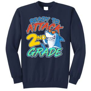 Ready to Attack 2nd Grade Shark Tall Sweatshirt