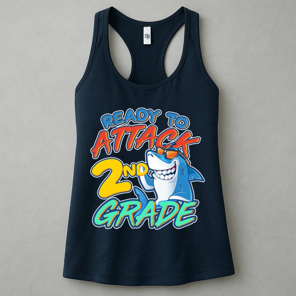 Ready to Attack 2nd Grade Shark Womens Tank Top