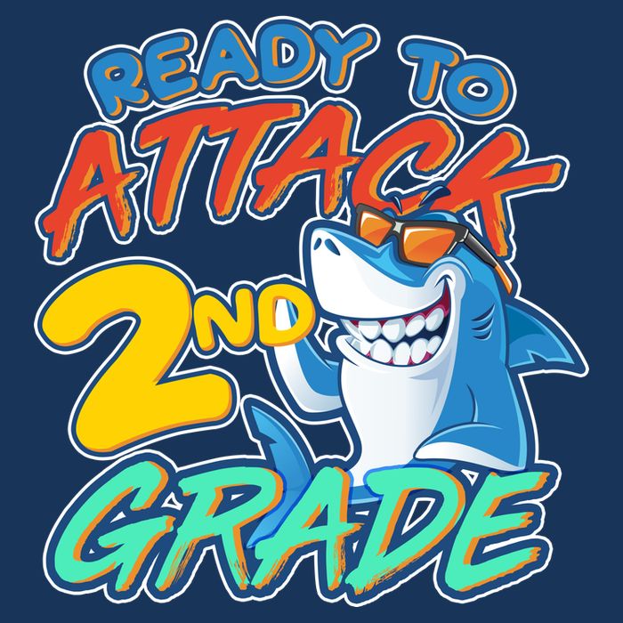 Ready to Attack 2nd Grade Shark Baby Bodysuit