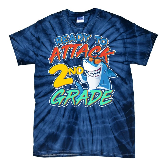 Ready to Attack 2nd Grade Shark Tie-Dye T-Shirt