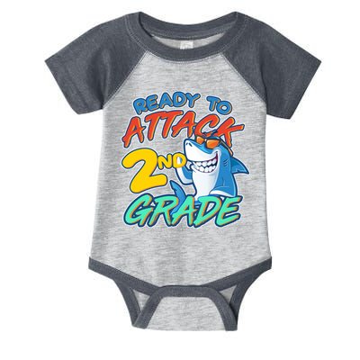 Ready to Attack 2nd Grade Shark Infant Baby Jersey Bodysuit