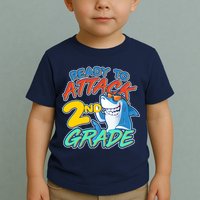 Ready to Attack 2nd Grade Shark Toddler T-Shirt