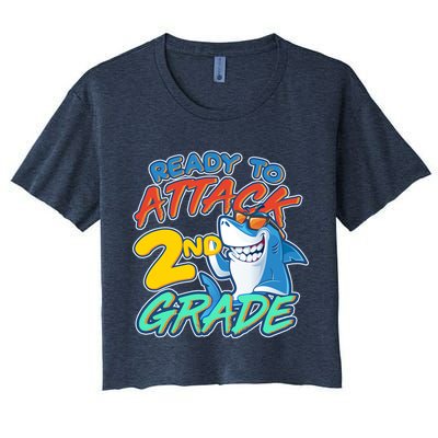 Ready to Attack 2nd Grade Shark Crop Top