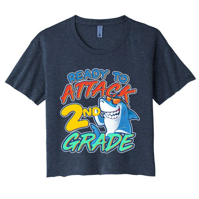 Ready to Attack 2nd Grade Shark Crop Top