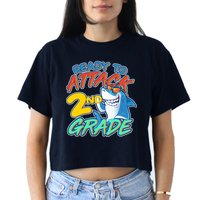 Ready to Attack 2nd Grade Shark Crop Top