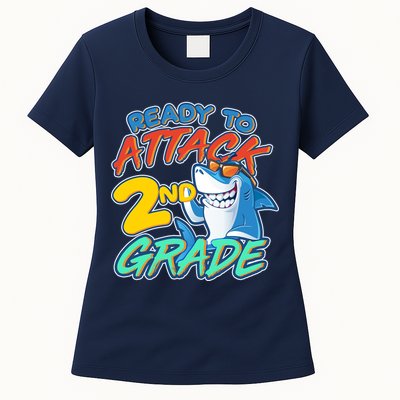 Ready to Attack 2nd Grade Shark Womens T-Shirt