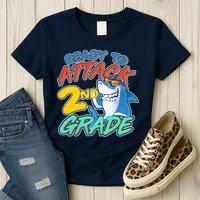 Ready to Attack 2nd Grade Shark Womens T-Shirt