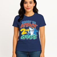 Ready to Attack 2nd Grade Shark Womens T-Shirt