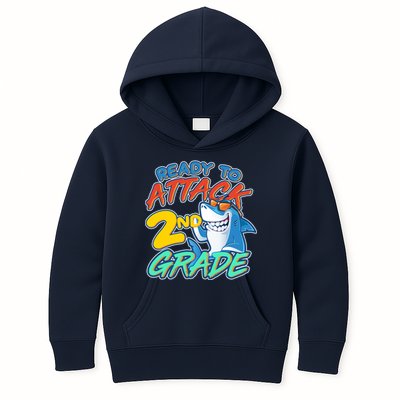Ready to Attack 2nd Grade Shark Kids Hoodie